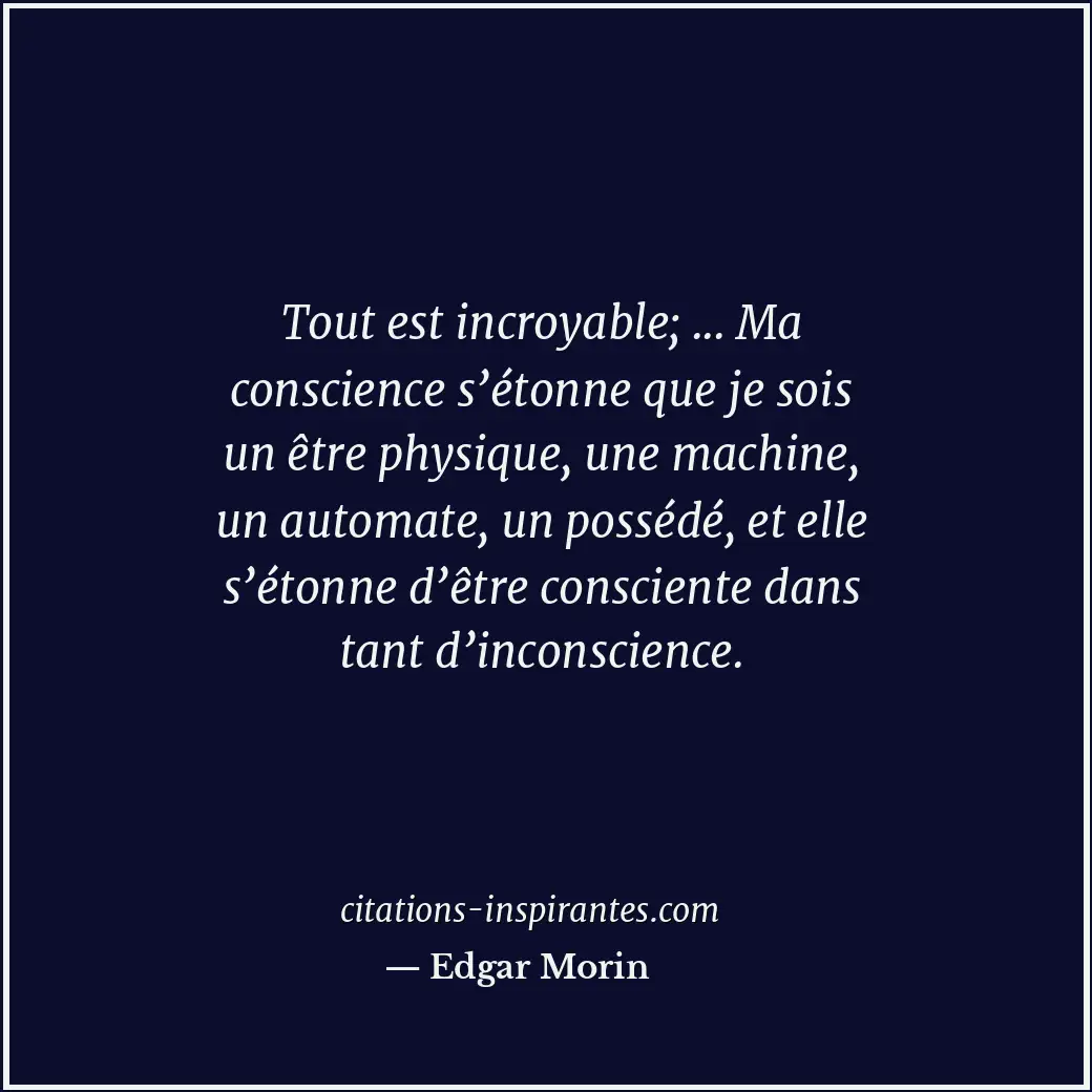 Citation de Edgar Morin