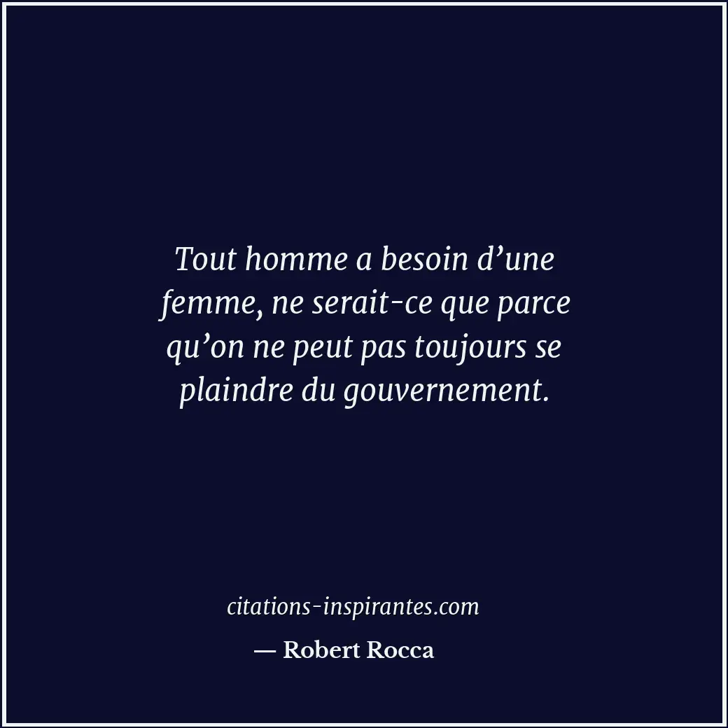 Citation de Robert Rocca