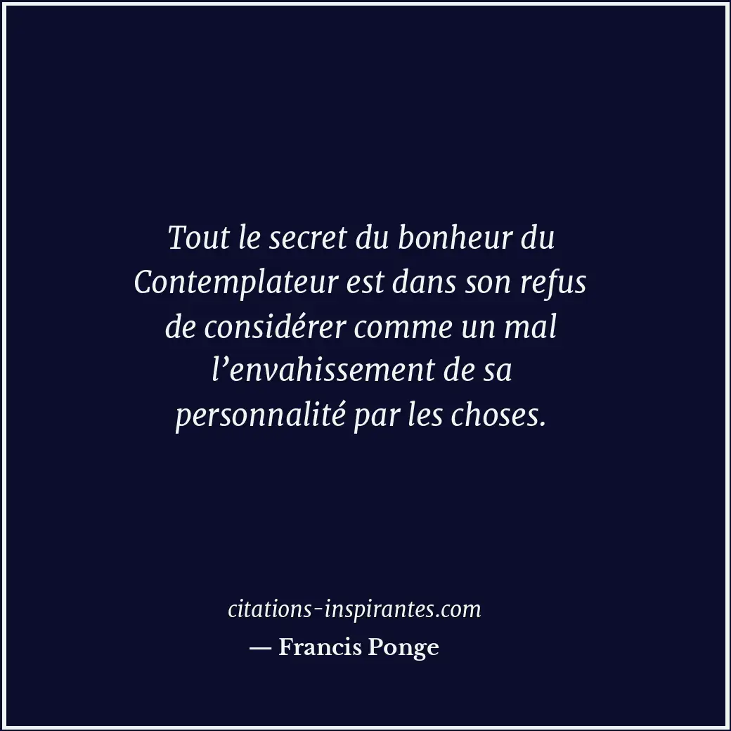 Citation de Francis Ponge