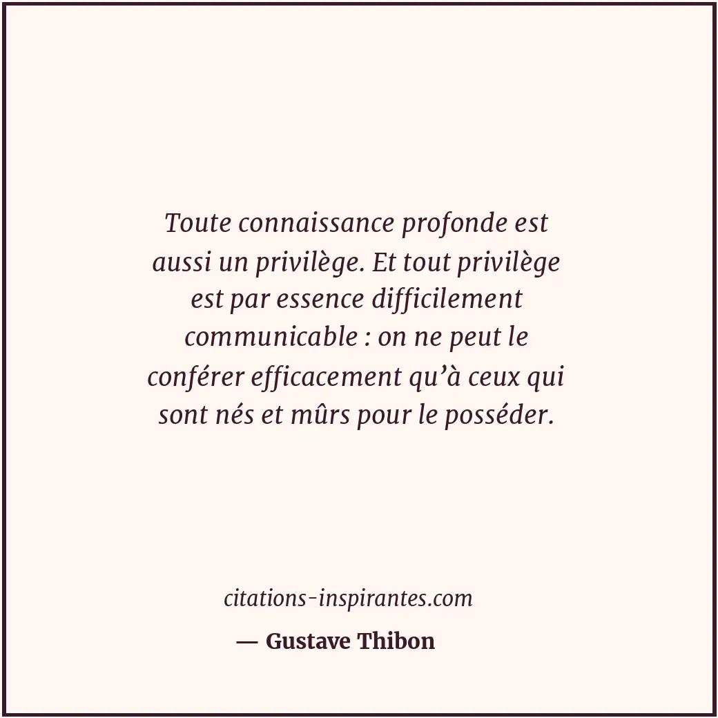 Citation de Gustave Thibon