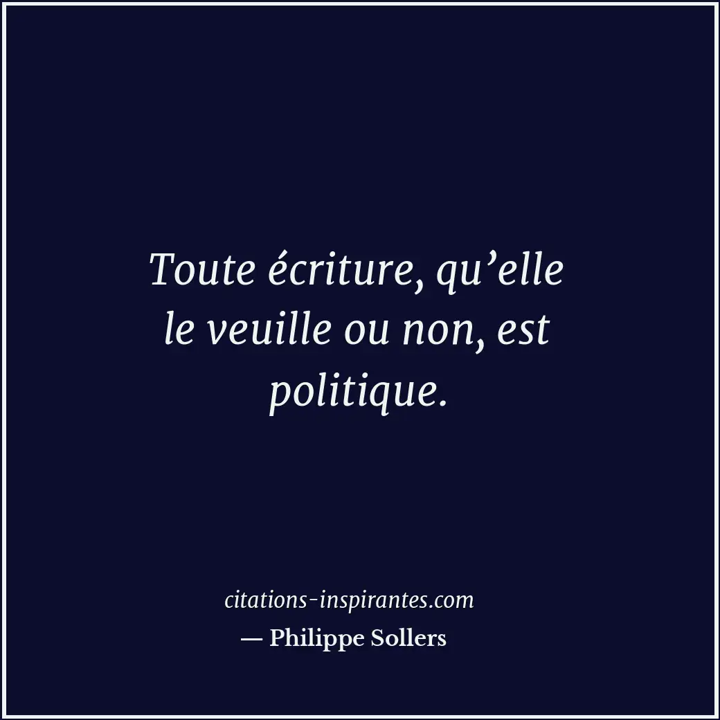 Citation de Philippe Sollers