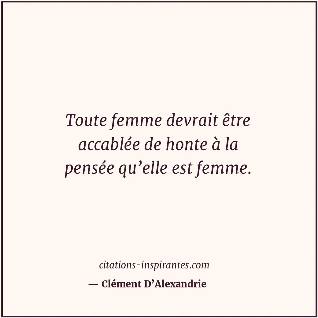 Citation de Clément D’Alexandrie