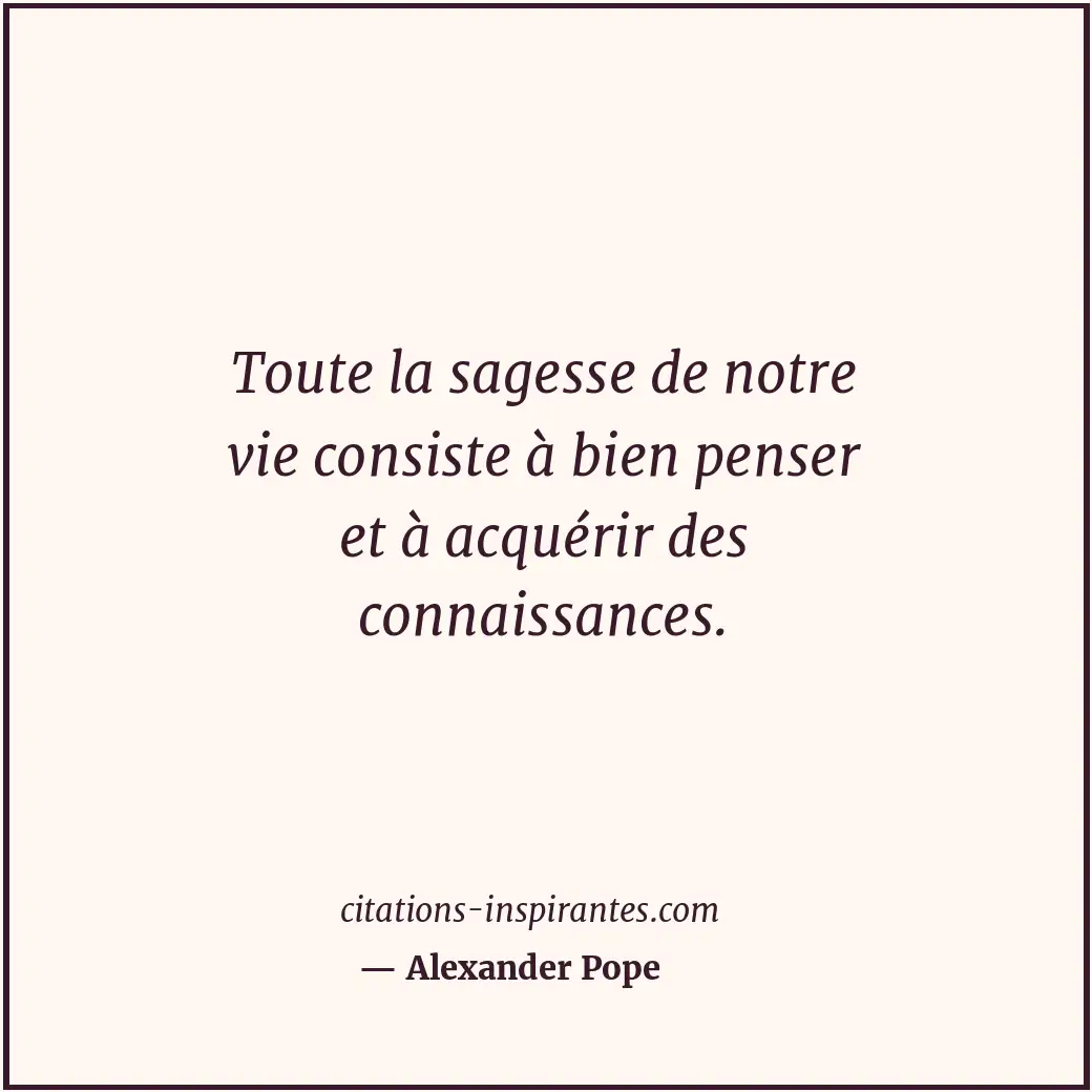Citation de Alexander Pope