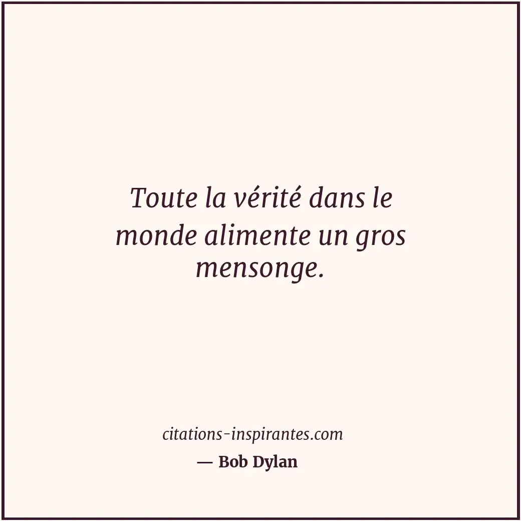 Citation de Bob Dylan