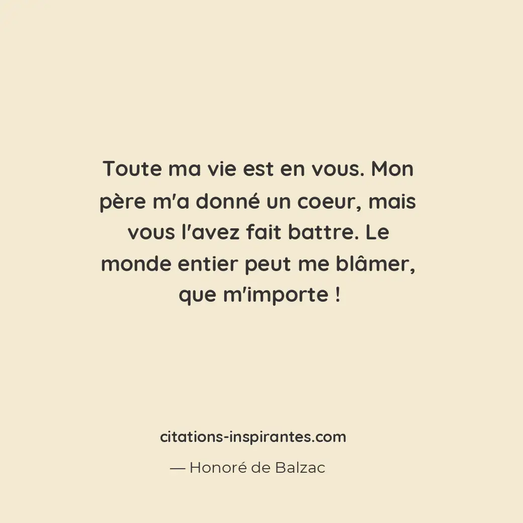 Citation de Honoré de Balzac