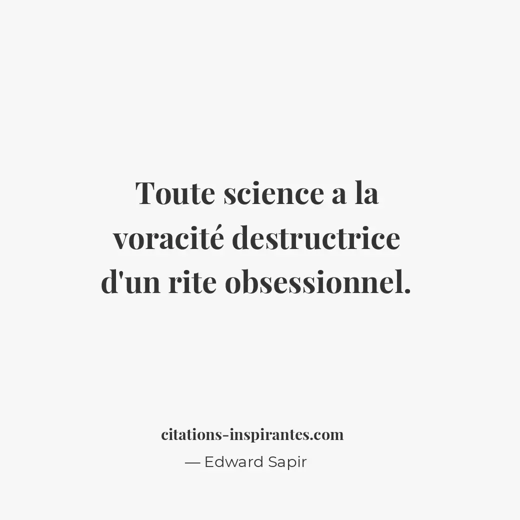 Citation de Edward Sapir
