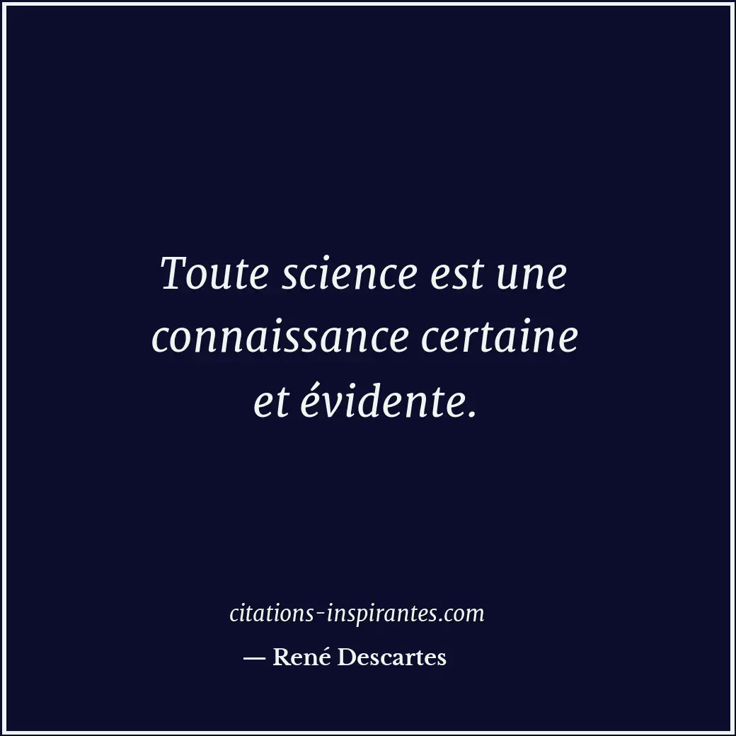 Citation de René Descartes