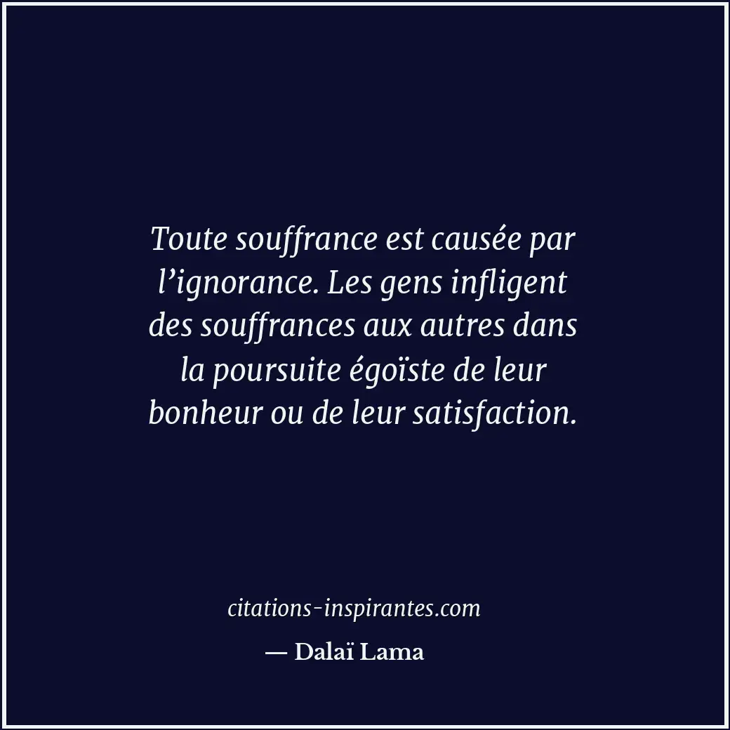 Citation de Dalaï Lama