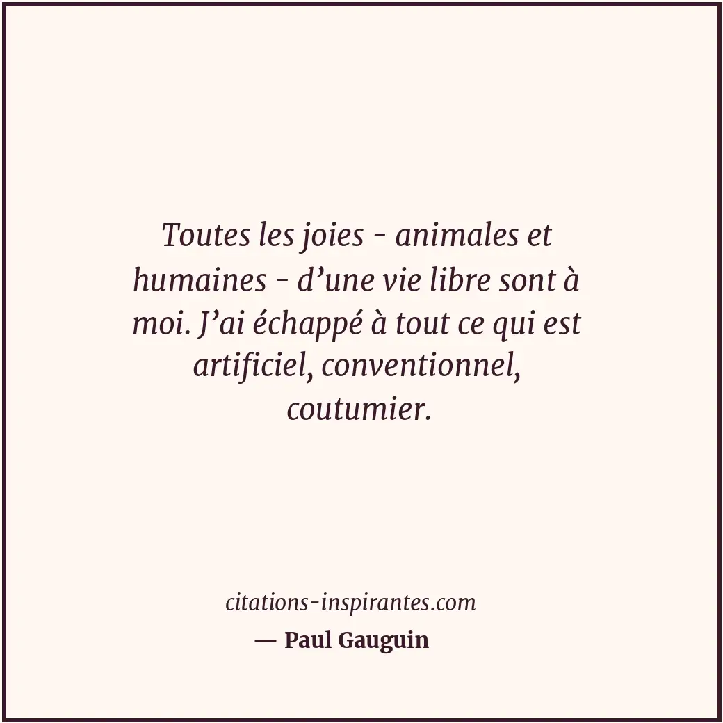 Citation de Paul Gauguin