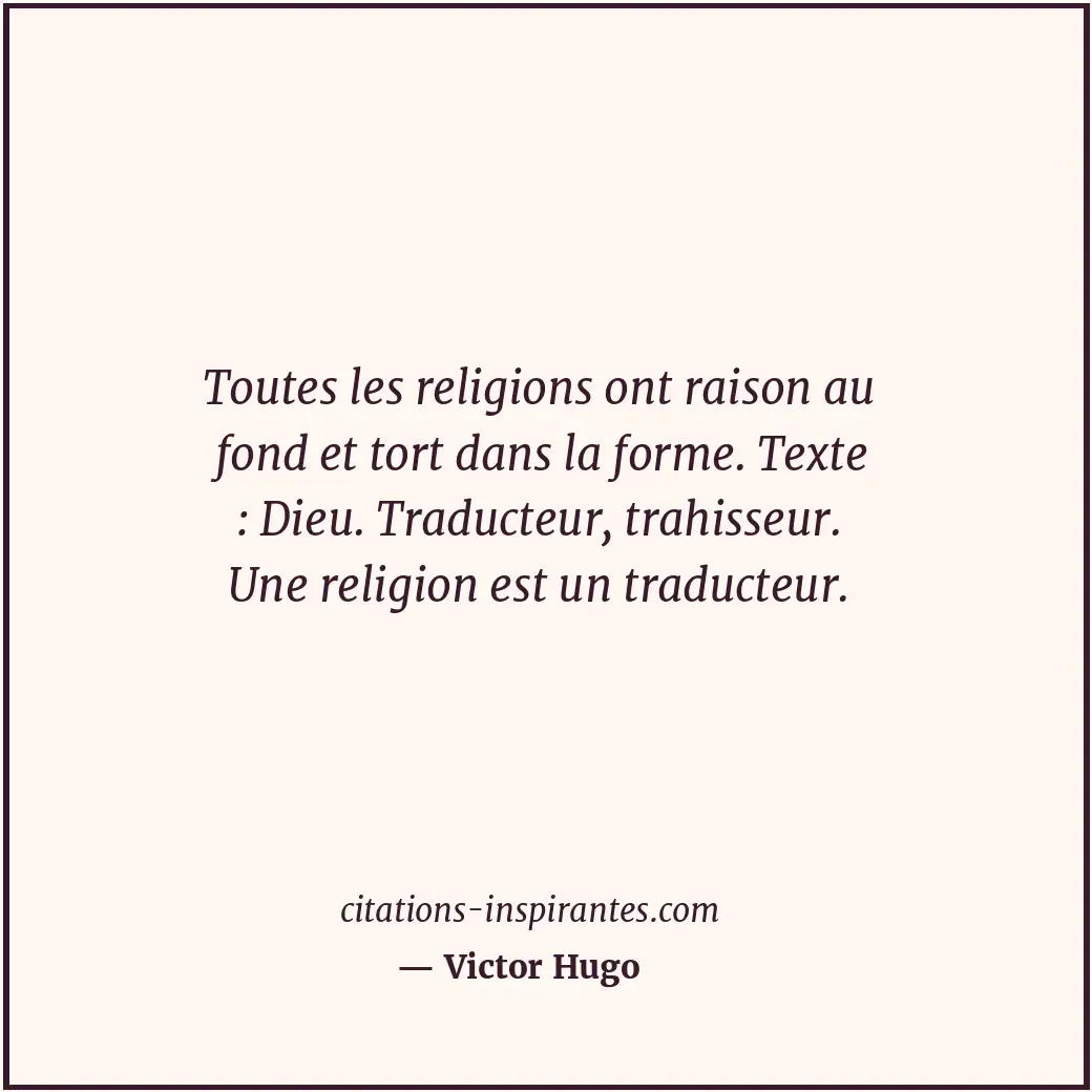 Citation de Victor Hugo