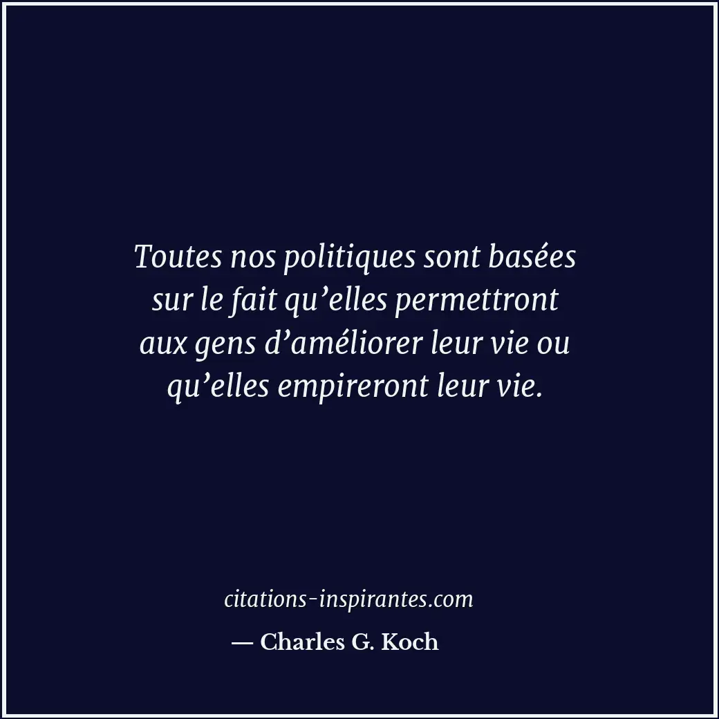 Citation de Charles G. Koch