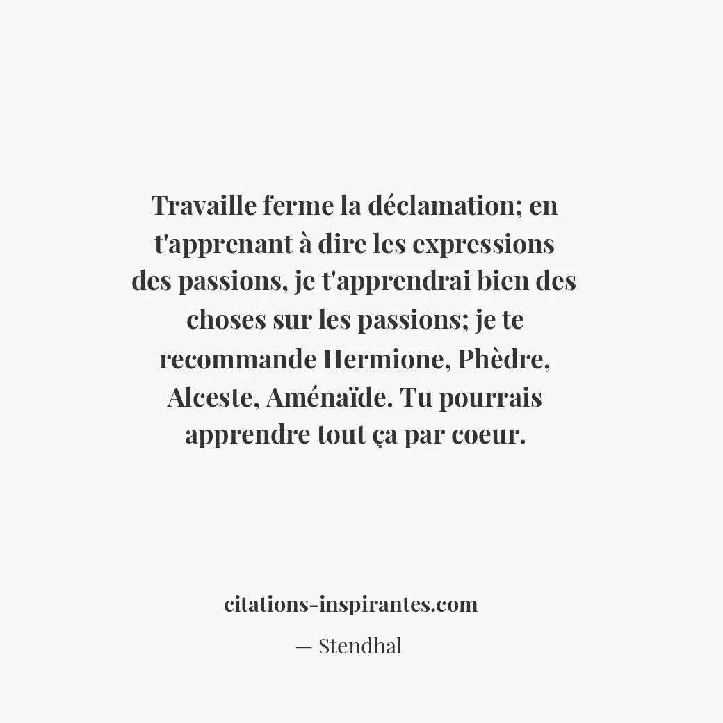 Citation de Stendhal