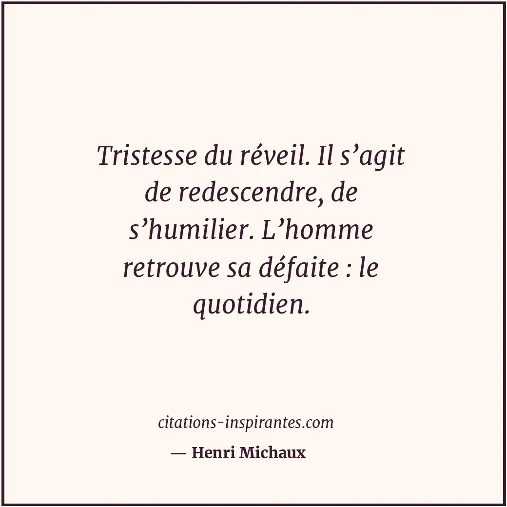 Citation de Henri Michaux