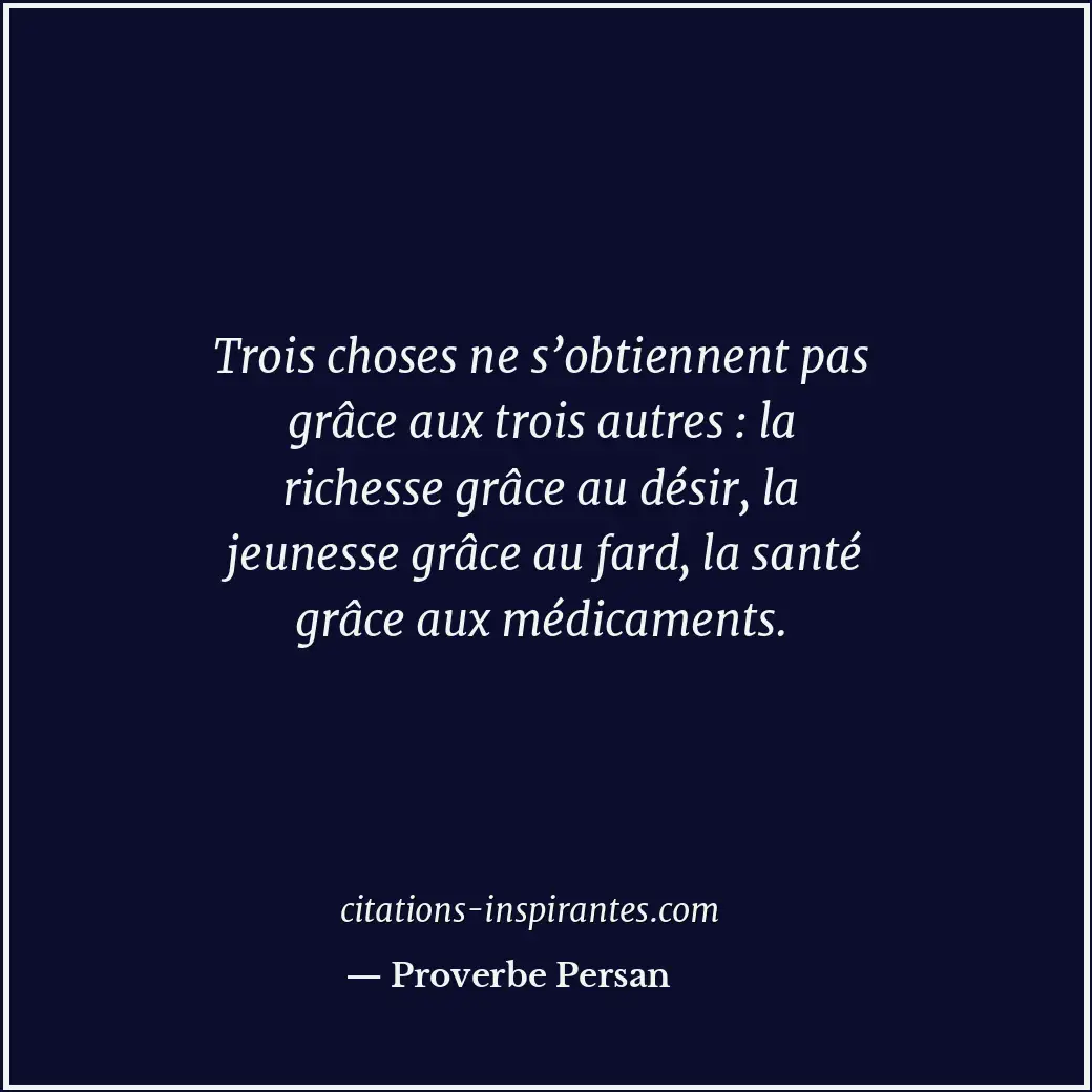 Citation de Proverbe Persan