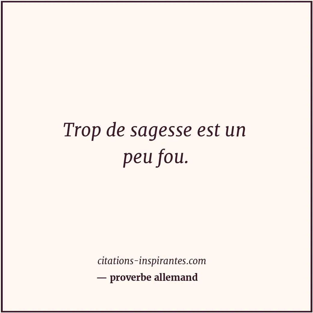 Citation de proverbe allemand