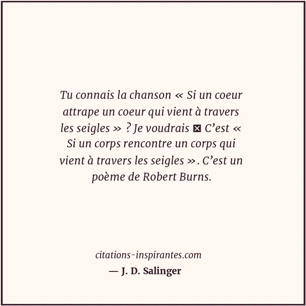 Citation de J. D. Salinger