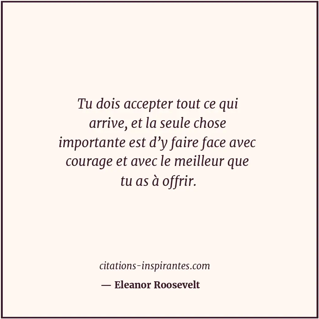 Citation de Eleanor Roosevelt