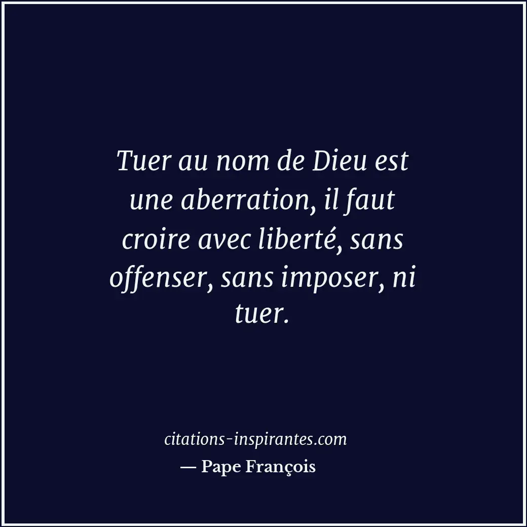 Citation de Pape François