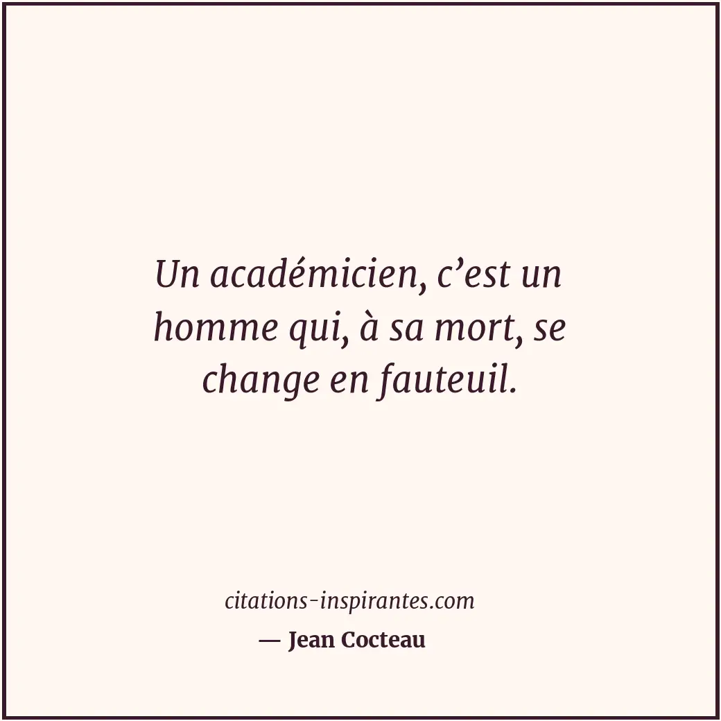 Citation de Jean Cocteau