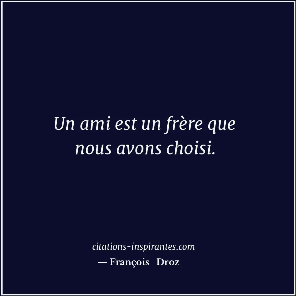 Citation de François Droz