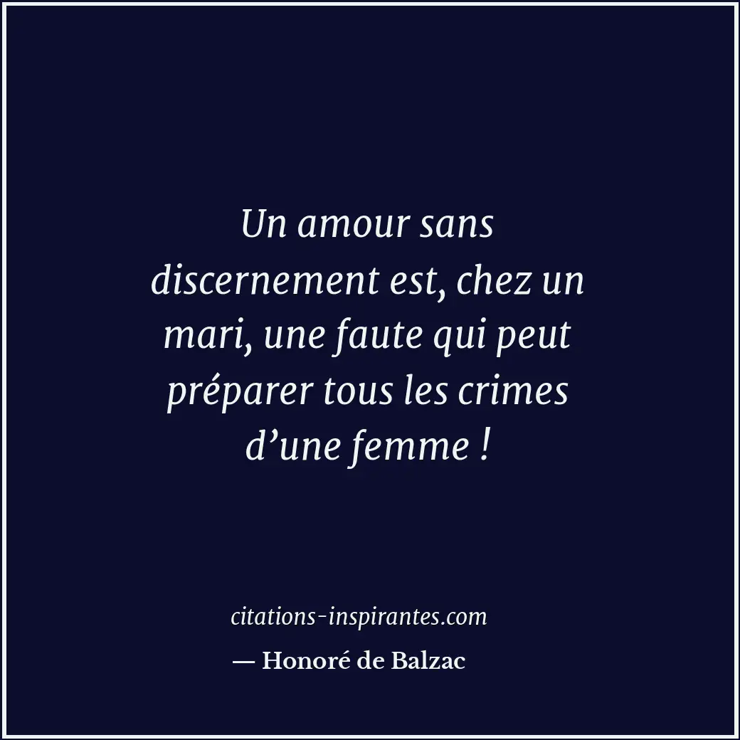 Citation de Honoré de Balzac