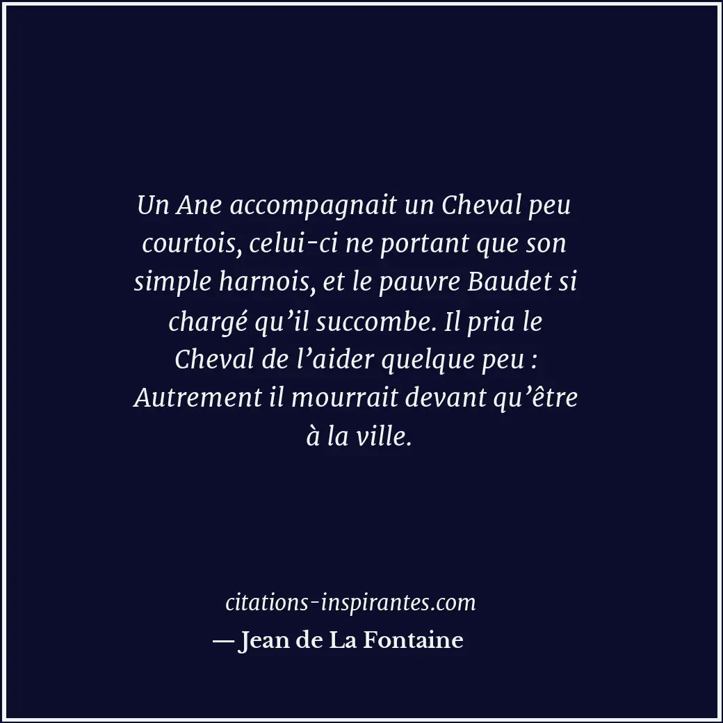 Citation de Jean de La Fontaine