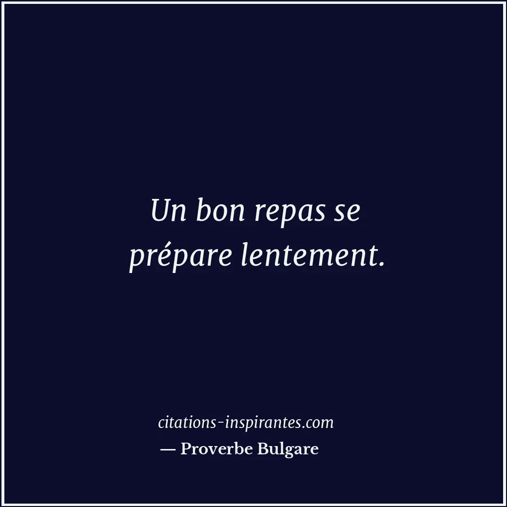 Citation de Proverbe Bulgare