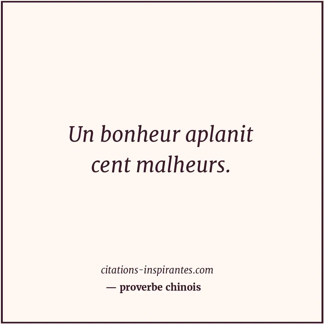 Citation de proverbe chinois