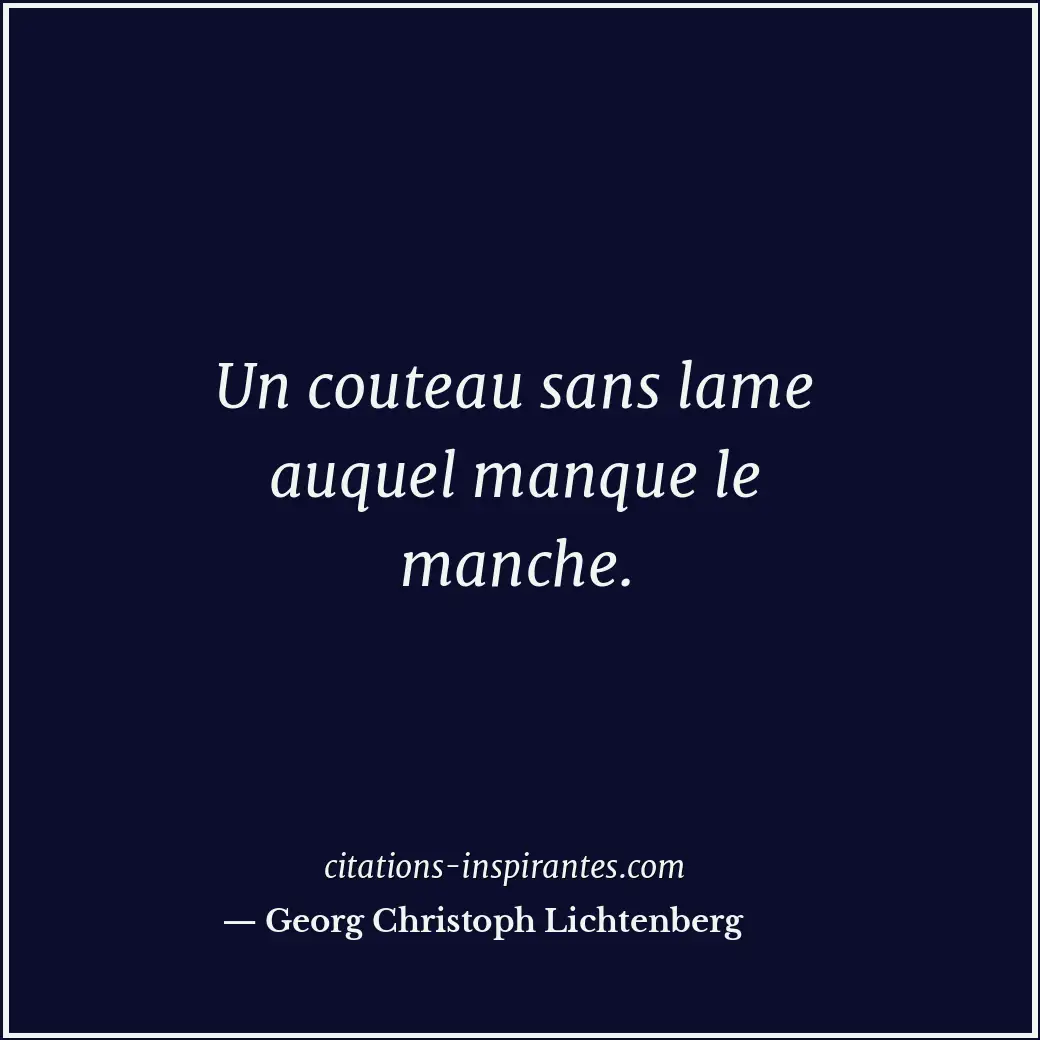 Citation de Georg Christoph Lichtenberg