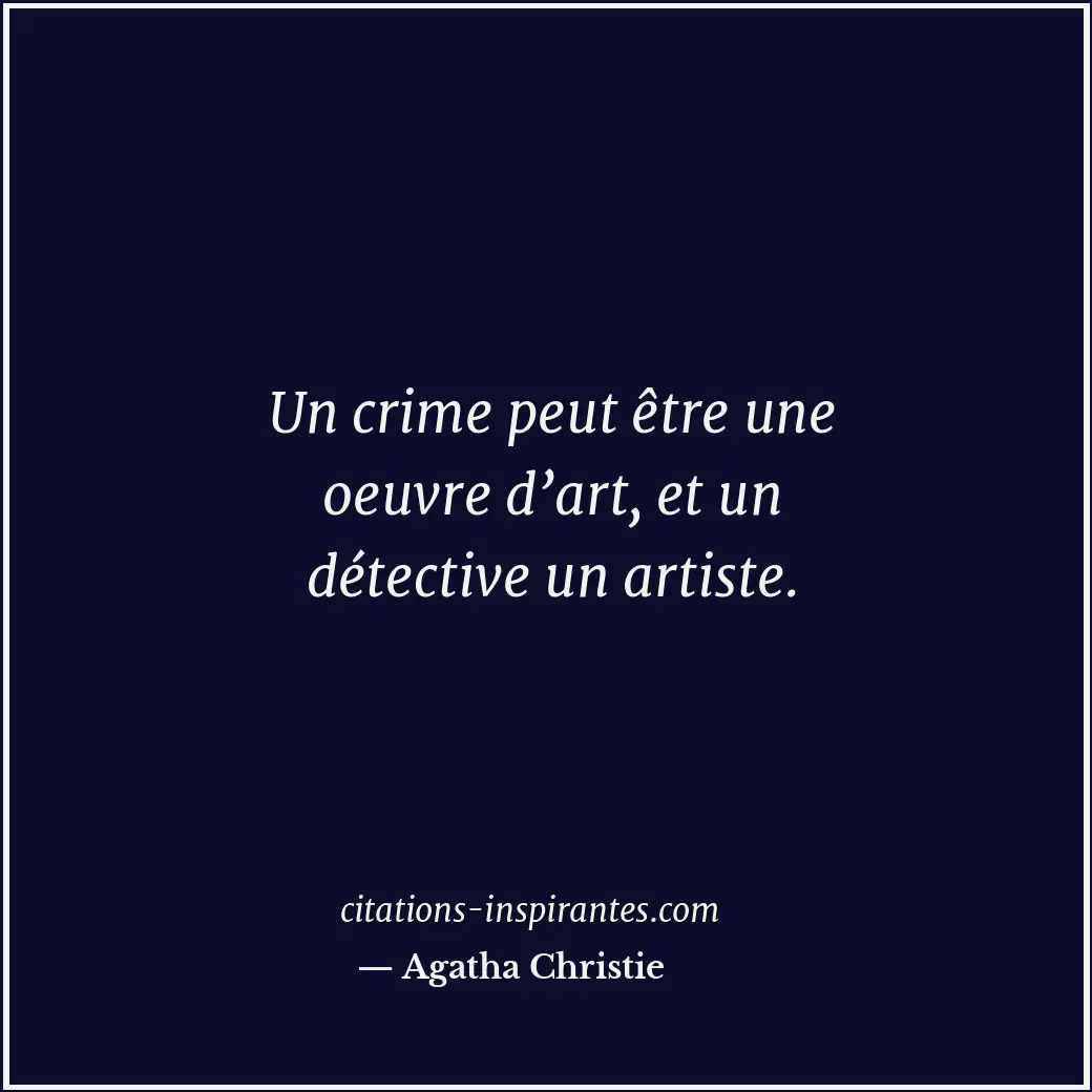 Citation de Agatha Christie