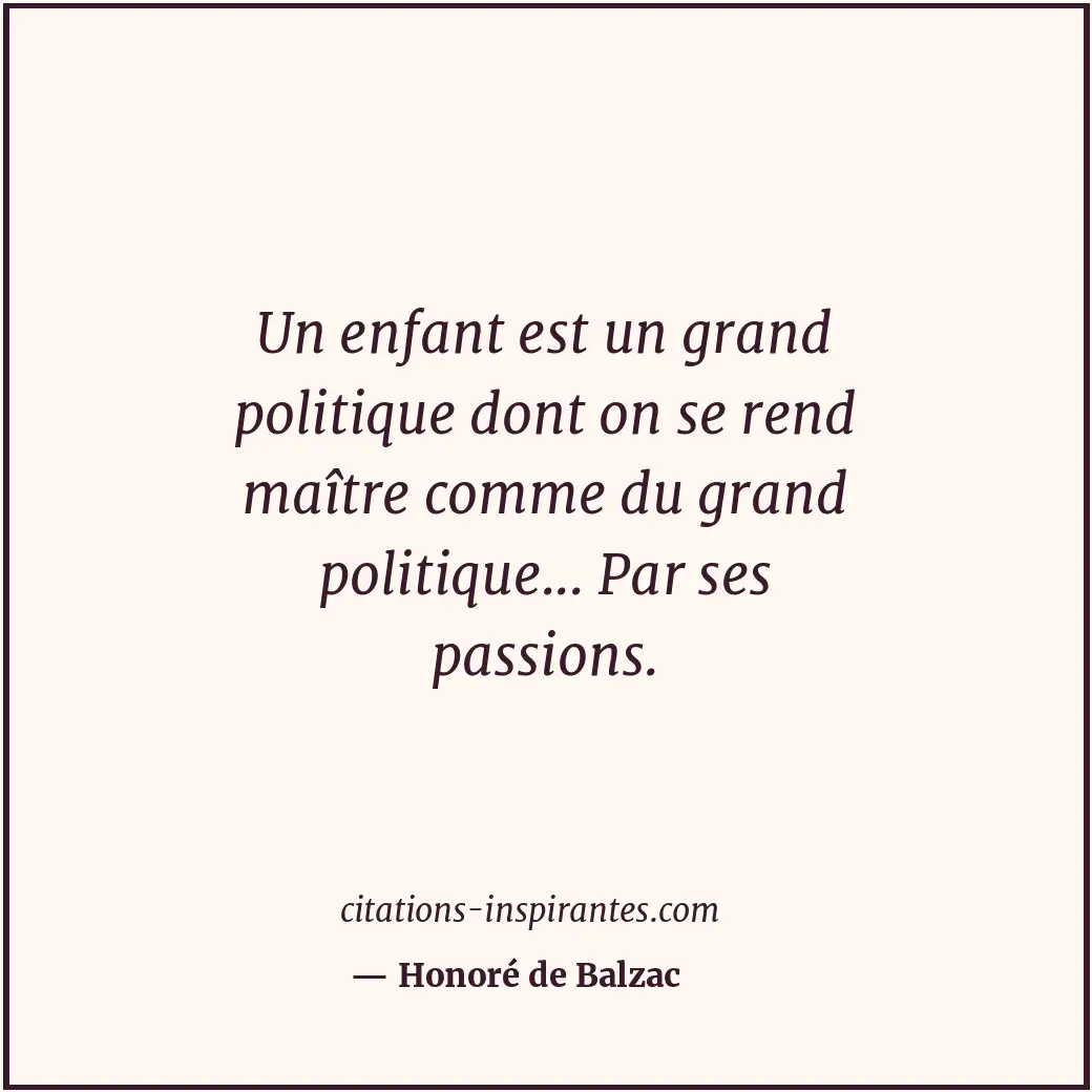 Citation de Honoré de Balzac