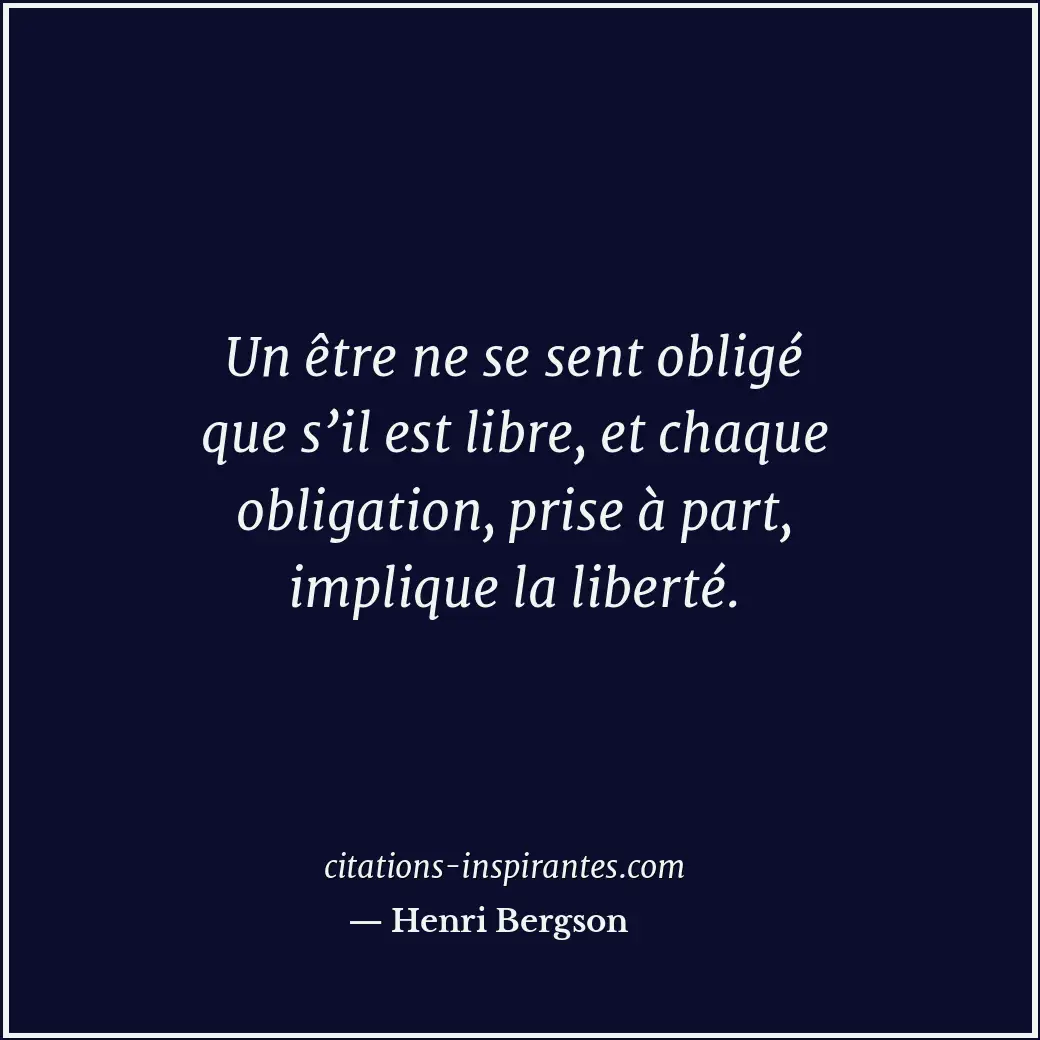 Citation de Henri Bergson