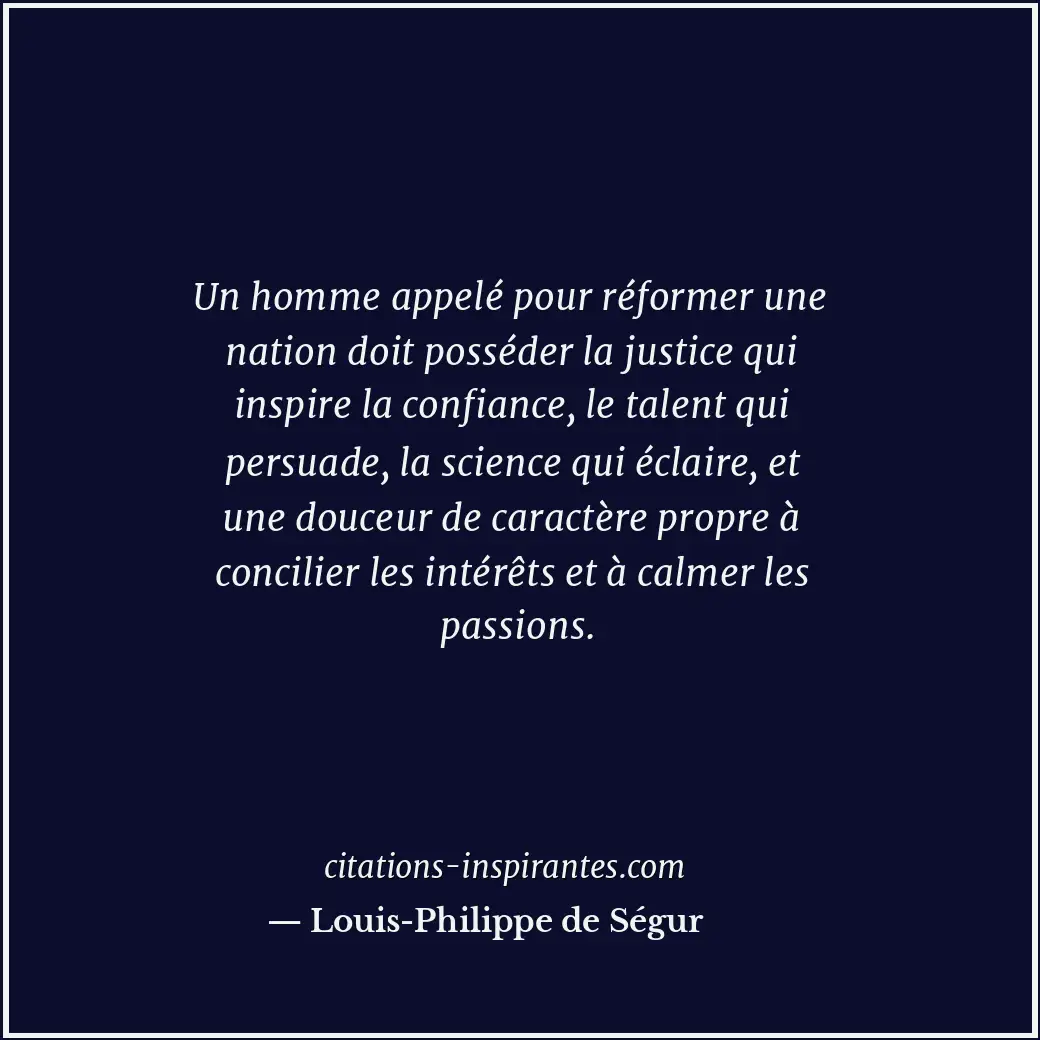 Citation de Louis-Philippe de Ségur