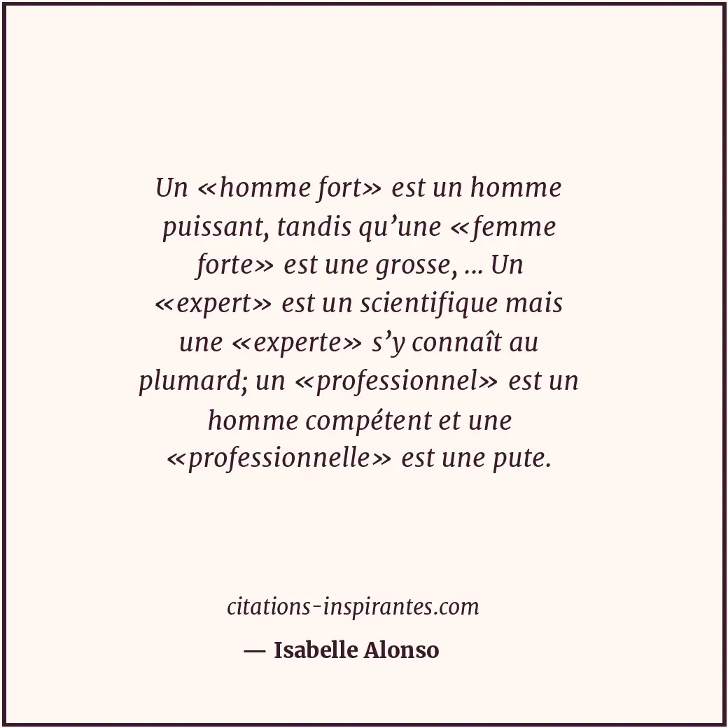Citation de Isabelle Alonso