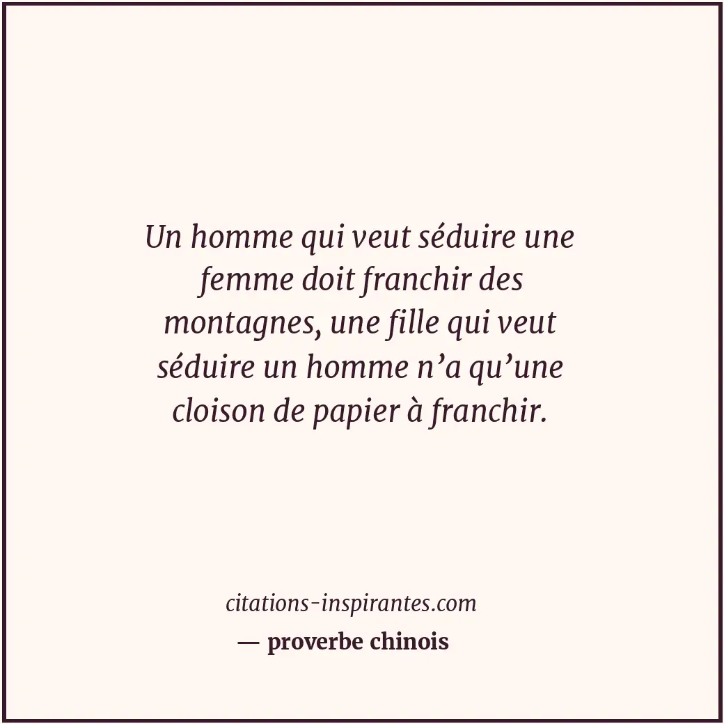 Citation de proverbe chinois