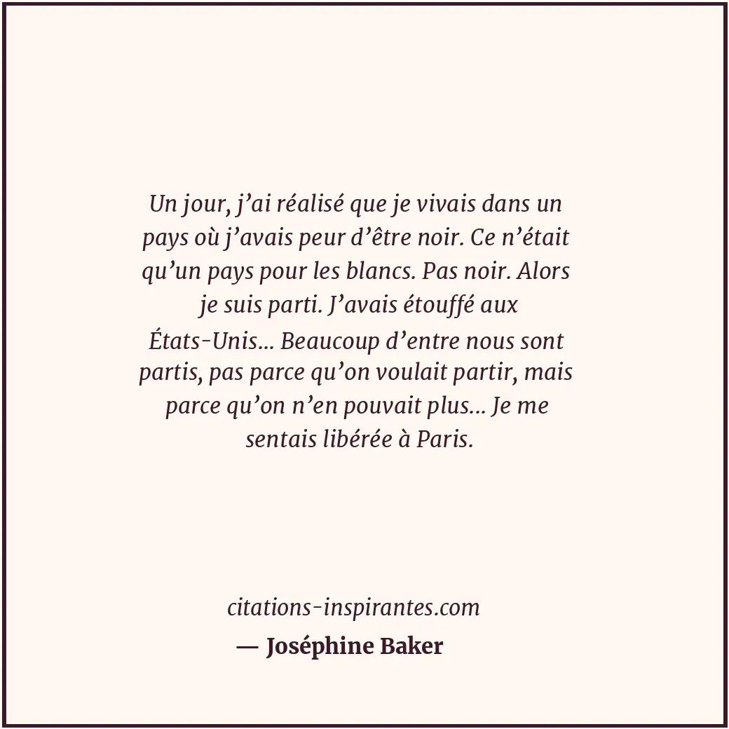 Citation de Joséphine Baker