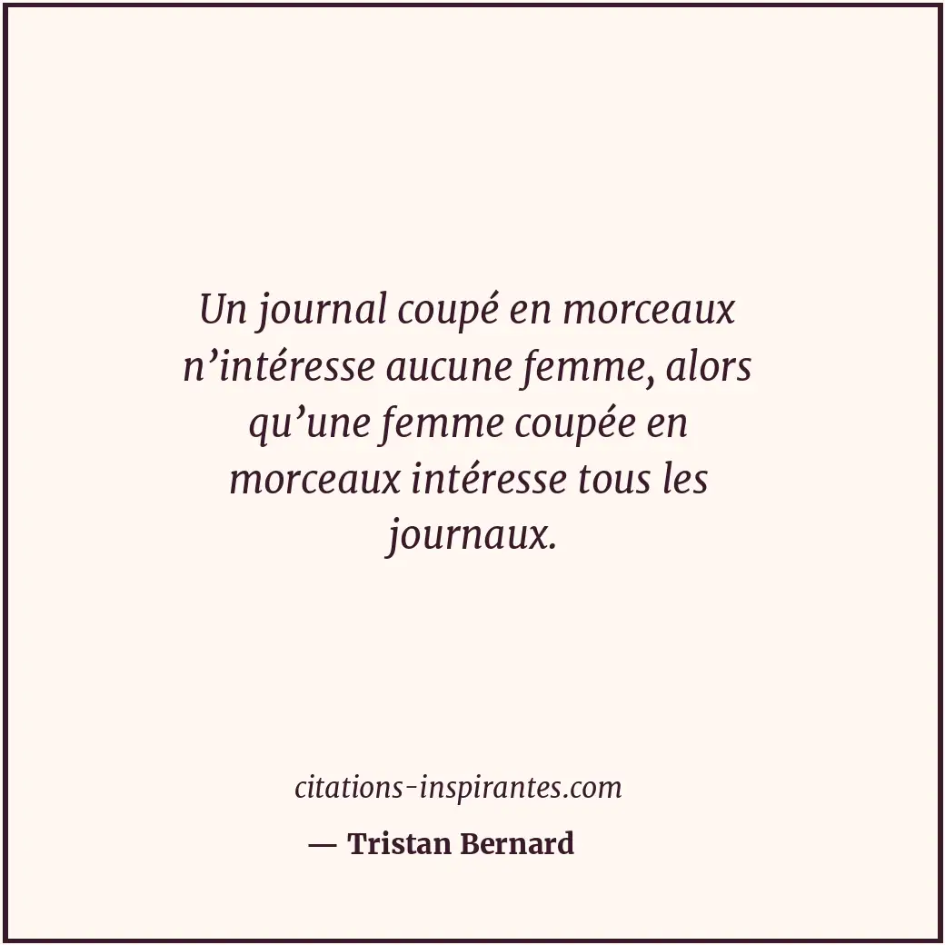 Citation de Tristan Bernard