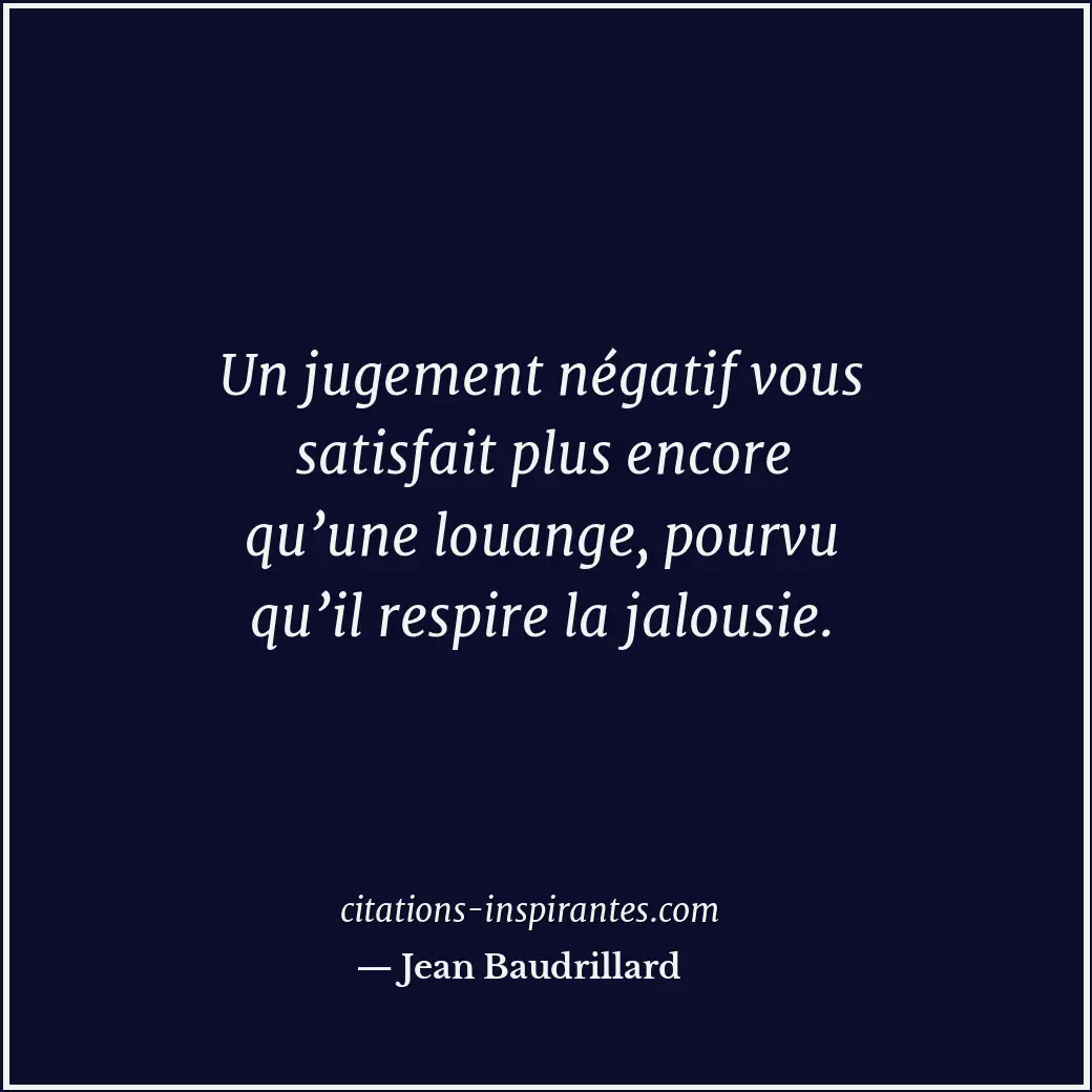 Citation de Jean Baudrillard