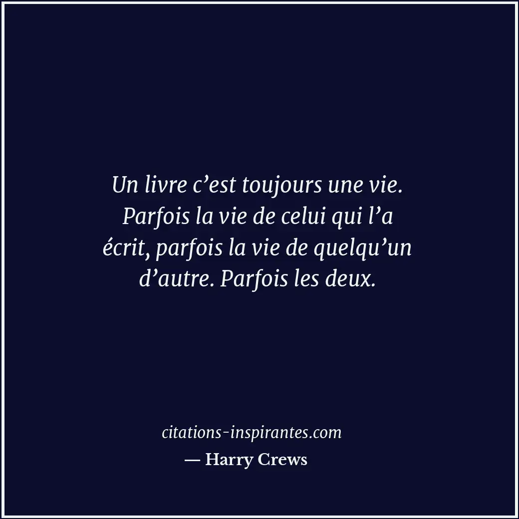 Citation de Harry Crews