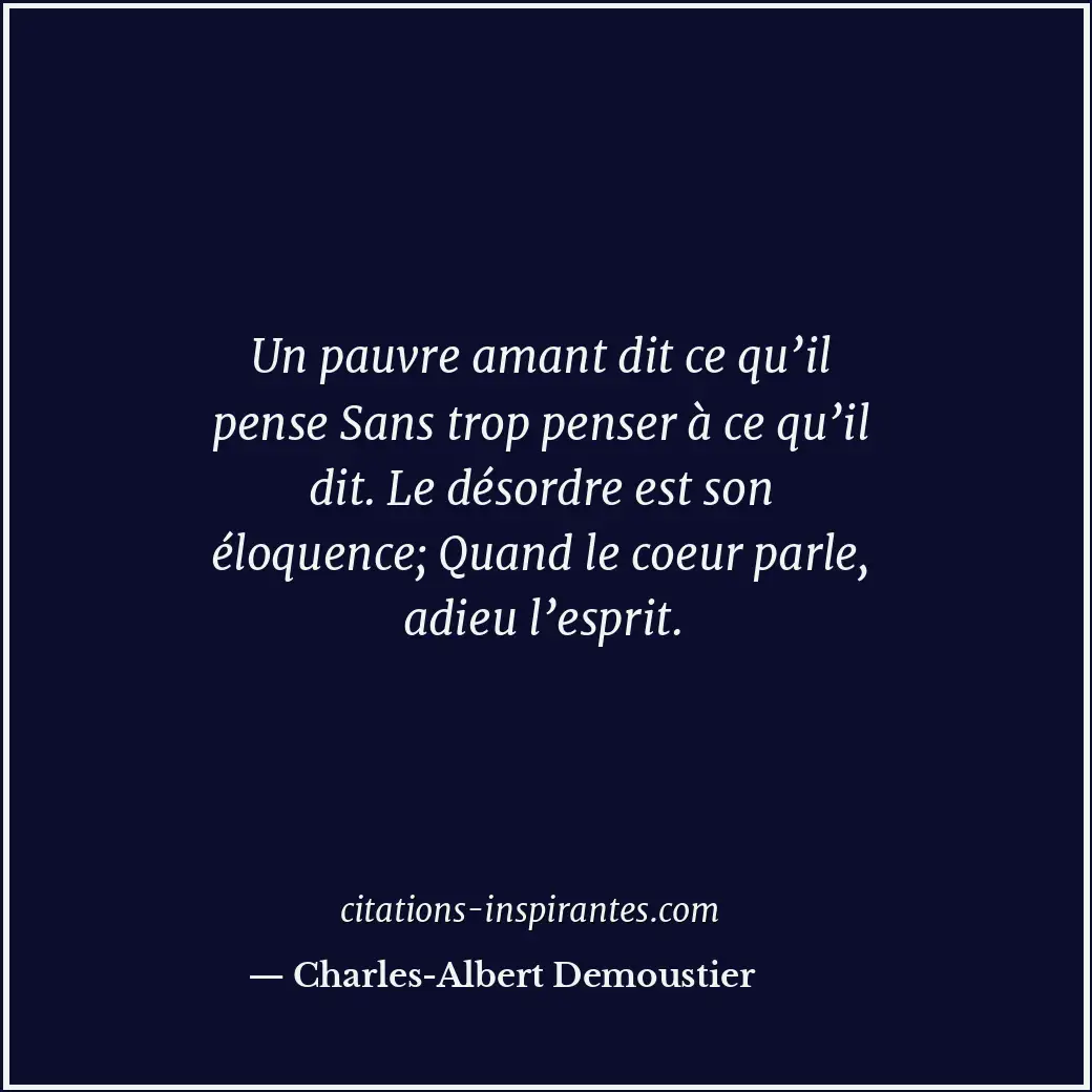 Citation de Charles-Albert Demoustier