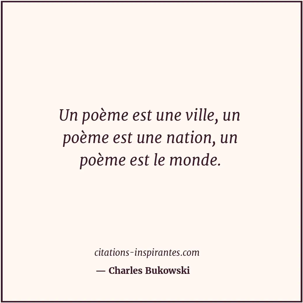 Citation de Charles Bukowski