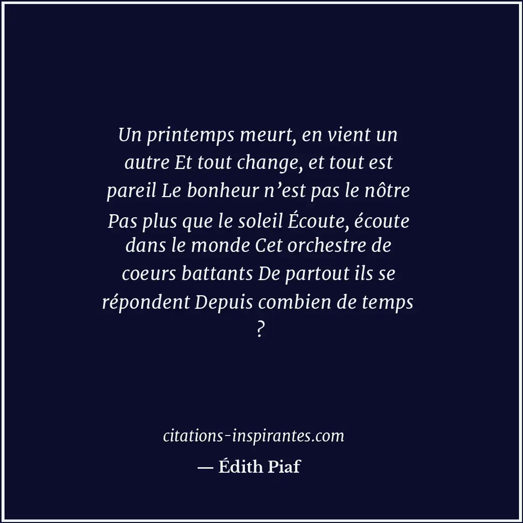 Citation de Édith Piaf