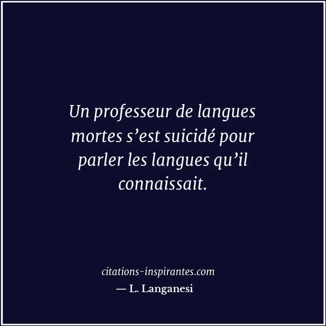 Citation de L. Langanesi