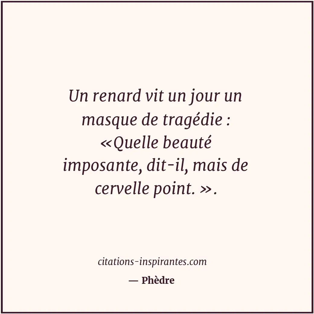 Citation de Phèdre