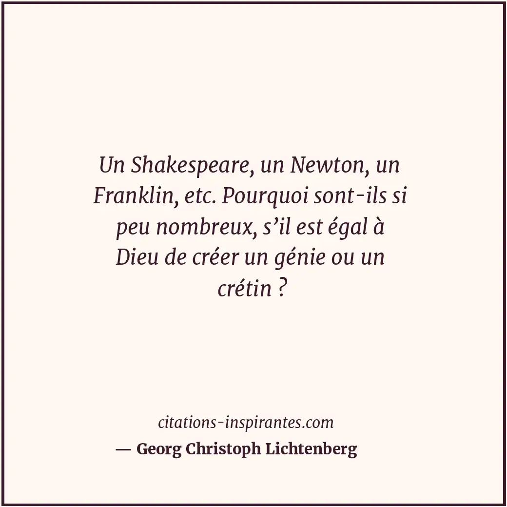 Citation de Georg Christoph Lichtenberg