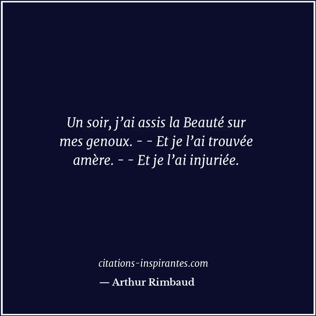 Citation de Arthur Rimbaud