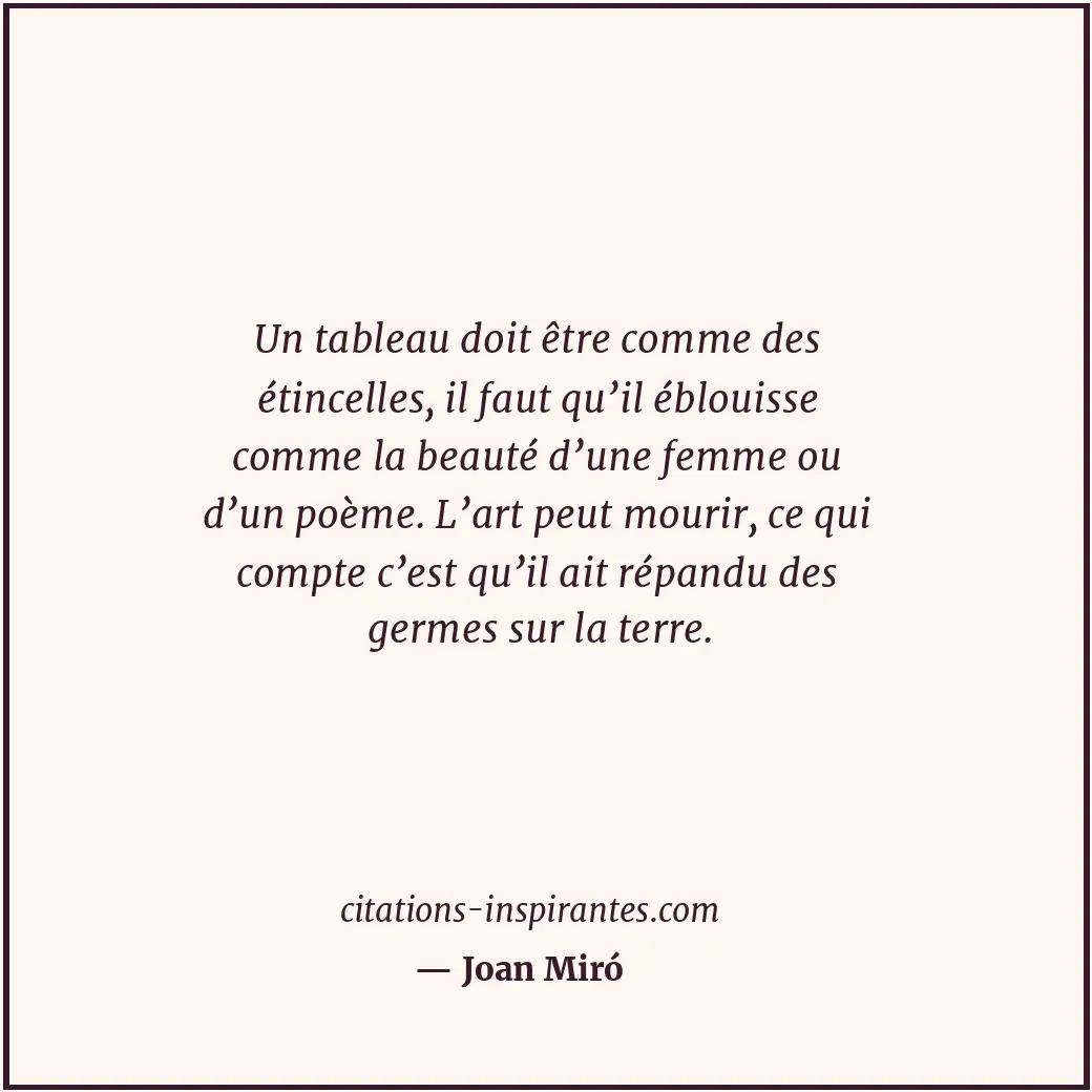 Citation de Joan Miró