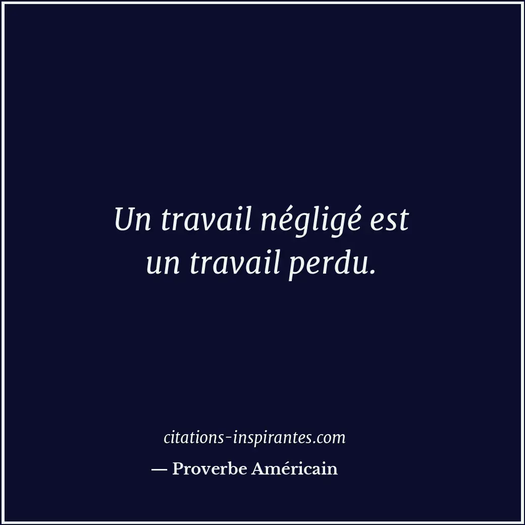 Citation de Proverbe Américain