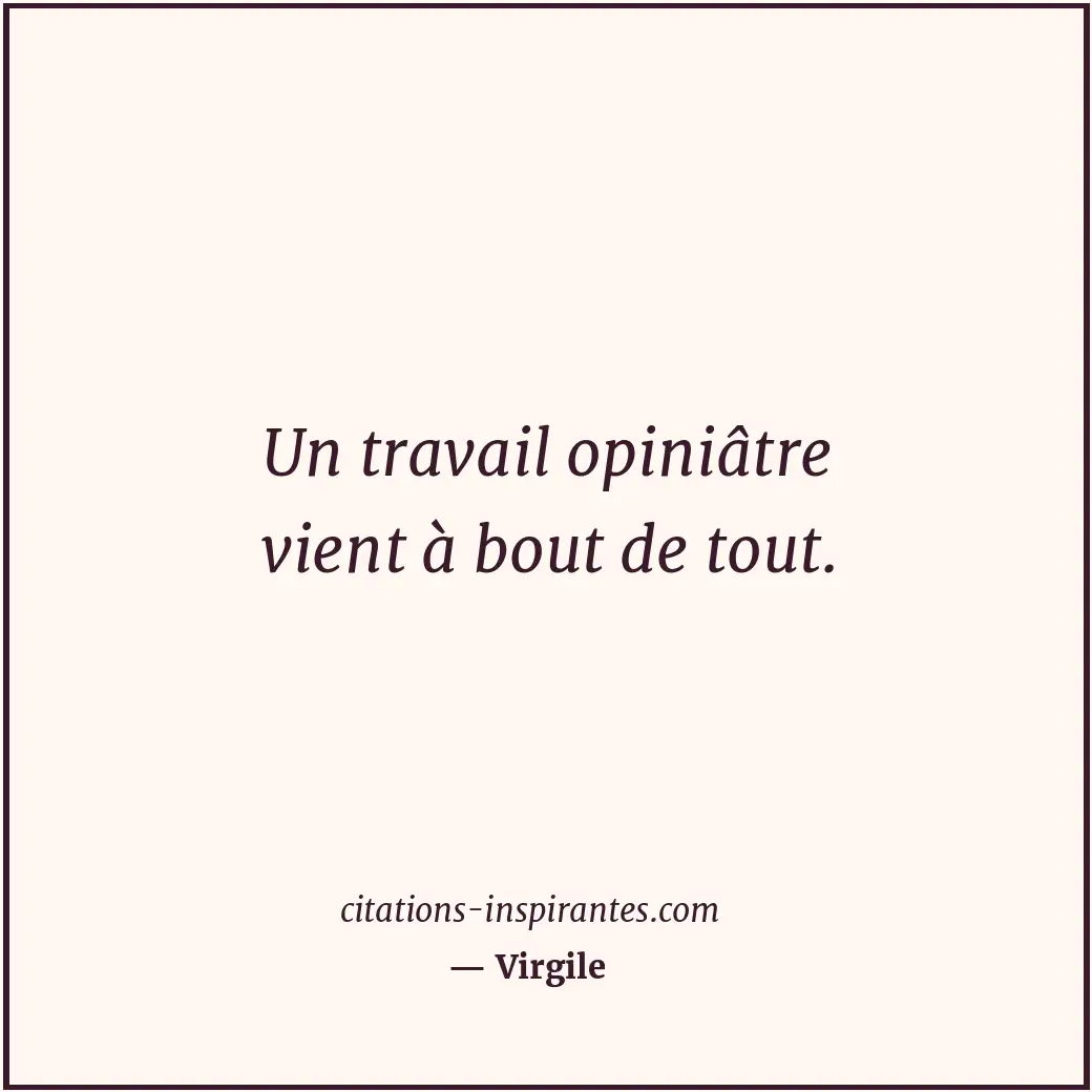 Citation de Virgile