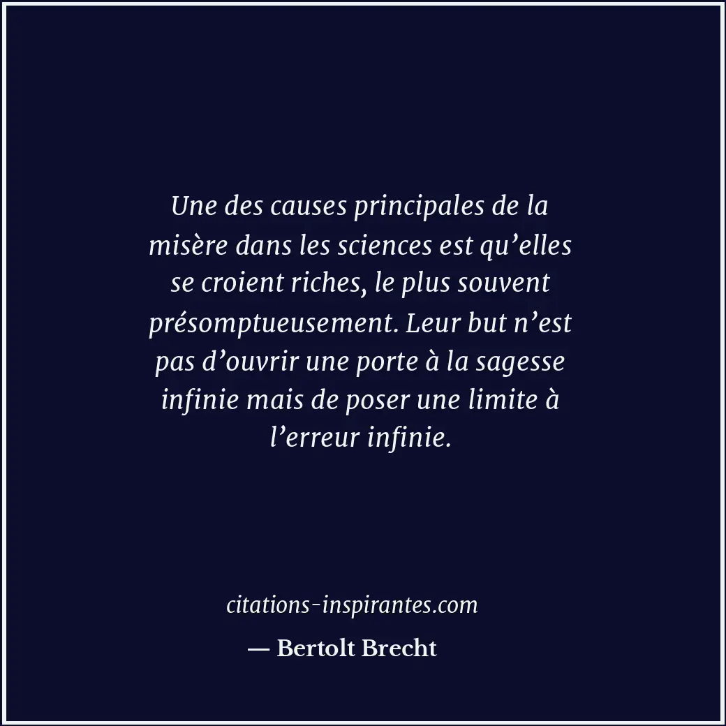 Citation de Bertolt Brecht
